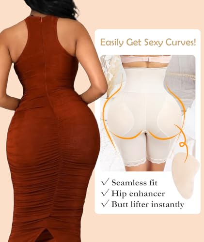 Image of Women's Shapewear Hip Pads Body Shaper Tummy Control Butt Lifter High Waist Hip Enhancer Booty Lifting Panties