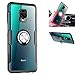 Beovtk Xiaomi Redmi Note 9S, 360° drehbarer Ring, mit Ständer, Silikon, weich, stoßfest, dünn, kompatibel mit [magnetische Kfz-Halterung] für Xiaomi Redmi Note 9 Pro , schwarz/silber