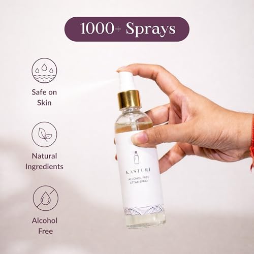 Image of Alcohol-Free Kasturi Attar Spray - Natural Long-Lasting Fragrance for All-Day Freshness & Musky Aroma