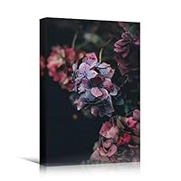 Canvas Wall Art Pink Fields Bohemian Colorful Floral Group Multicolor Photography - 12x18 inches