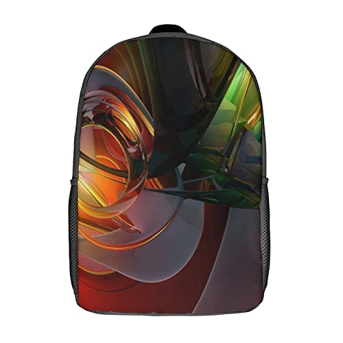 Sac à dos d'école pour enfants 17 pouces grand format imprimé 3D avec motifs artistiques classiques
