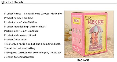 image for HTNBO Creative Wondeful Gift, Romantic Merry-Go-Round Music Box Baby's