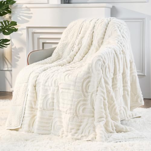 Sherpa Fleece Adult Weighted Blanket Great for Sleep, 15 lbs Dual Sided Soft Fuzzy Heavy Blankets...