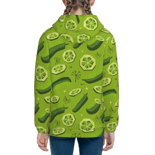 Pickles and Dill Kids Pullover Hoodies Boys Sweatshirts Girls Athletic Clothes with Pocket4