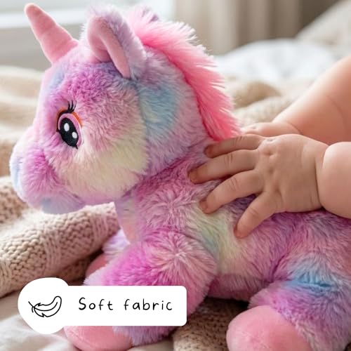 Image of TOYTALES RB Unicorn Soft Toy for Kids | Floppy Glittery Plush Animal | Soft & Huggable Stuffed Toy for Girls, Toddlers & Babies | 32CM Unicorn Plush Gift for Kids