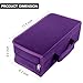 Siveit DVD Case Holder, CD/DVD Case Wallet Binder Holder 160 Capacity CD DVD Cases Organizer Portable CD Binder Wallet for Home Travel (Black binder, Purple)