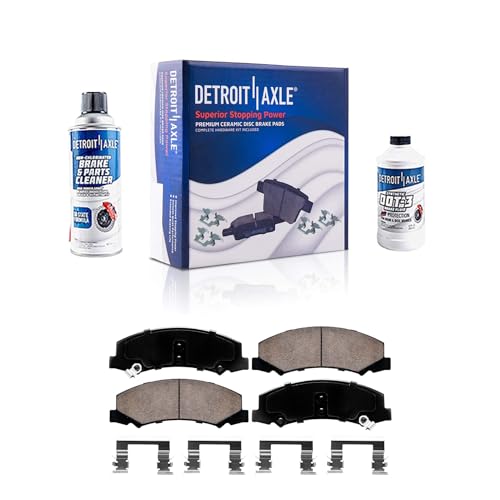 Image of Detroit Axle - Front Brake Pads for Buick Allure LaCrosse Chevrolet Impala Limited Monte Carlo Cadillac DTS, Ceramic Brake Pads w /Hardware Replacement