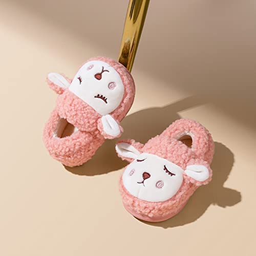 EnJoCho Denim Girls Sandals Fashion Cute Autumn and Winter Girls Boys Slippers Flat Bottom Soft Warm and (Pink, 6-15 Months)2