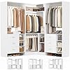   Aheaplus-Closet-System-with-6-Drawers-4-Hanging-Rods-Corner-Tower-Corner-Closet-System-with-Hanging-926-L-Shaped-Walk-In-Wardrobe-Organizer-2000-lbs-Capacity-Set-of-3-White