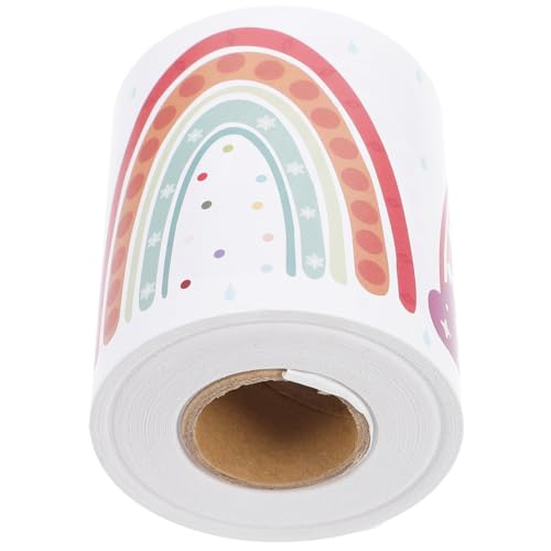 El Mejor Listado de Cenefas decorativas - los más vendidos. 50 BCOATH Pegatina De Borde De Arcoíris Autoadhesiva Para Decoración De Aula Y Boletín Cenefas Adhesivas Para Pizarras Y Salón De Clases Material Escolar Educativo