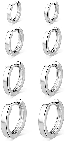 PRETOLE Gold Huggie Earrings,14K Gold Plated Small Gold Hoop Earrings Lightweight Hypoallergenic Tiny Mini Hoop Earrings with CZ Huggie Earrings for Women Gold Huggie Hoop Earrings 6/8/10/12/14MM