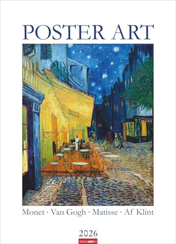 Poster Art Kalender 2026 - Monet, Van Gogh, Matisse, Kandinsky: Jahres-Wandkalender 2026 im XXL-Format 49 x 68 cm. Berühmte Künstler und ihre schönsten Werke, perfekt für die eigene Gallery Wall