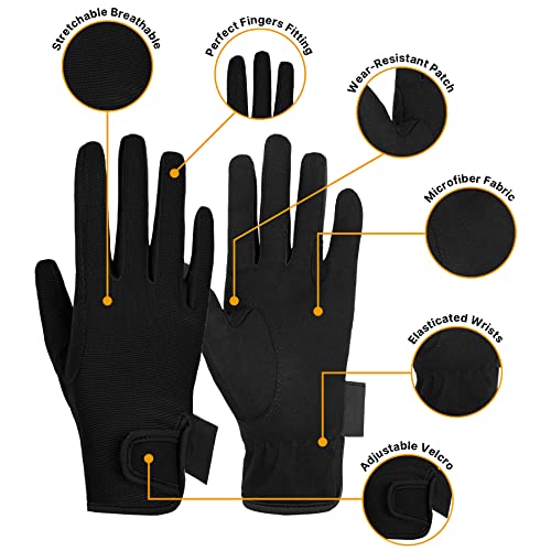 Thapower Kids Horse Riding Gloves Children Youth Equestrian Horseback Gloves For Boys & Girls Cycling Running Gardening #TOP1