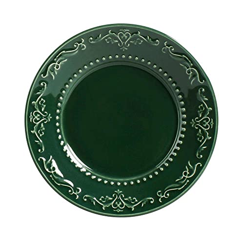 CONJUNTO C/ 6 PRATOS DE SOBREMESA ACANTHUS BOTÂNICO Ø 20,5cm
