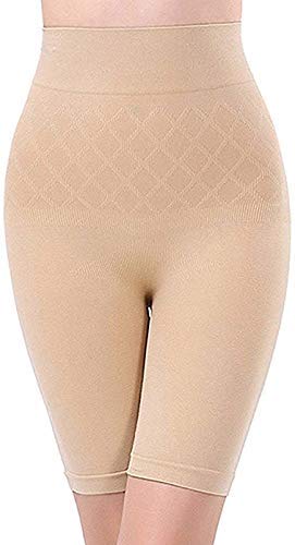 Fashiol Women Waist Trainer Shapewear High Waist Tummy Control Butt Lifter Panty Thigh Slimmer (Best Fits Upto 32 to 38 Waist Size) (Black & Beige) Fits Upto- M, L, XL,XXL