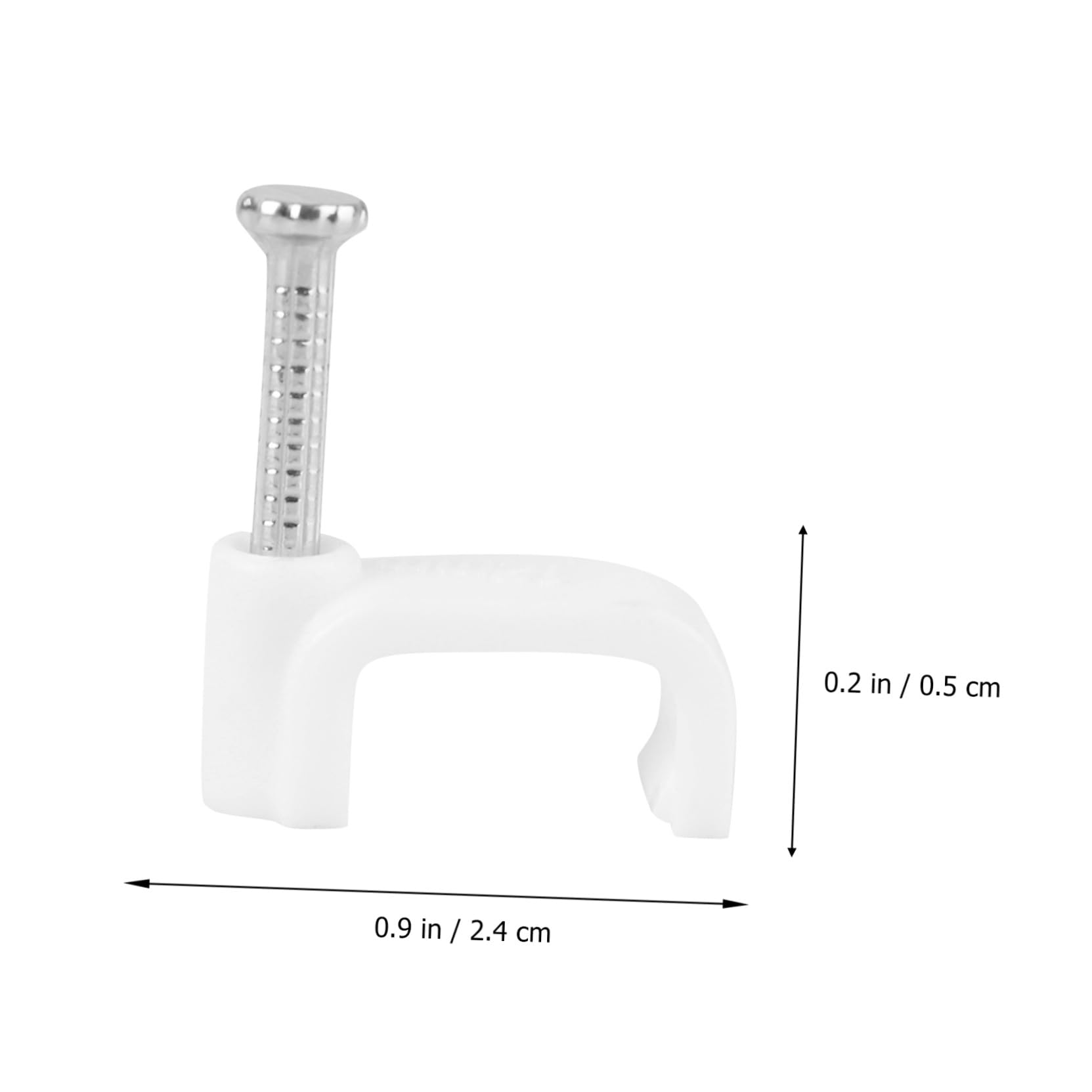 DOITOOL Kabelklemme mit Nägeln 12mm, 500 Stück, Weiß für Büro und Zuhause