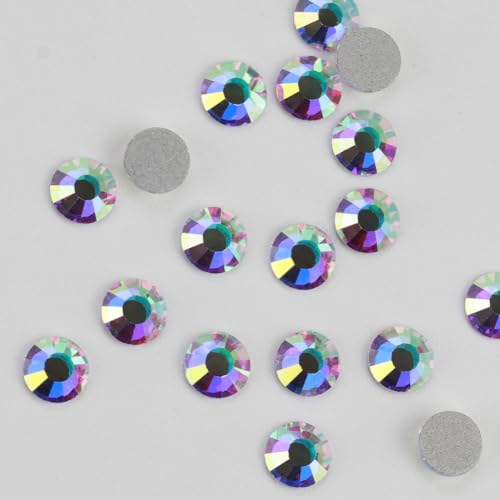NHFGlitter Cold Fixation Crystal Cristales Non-Hotfix Silver Back Flatback Rhinestones for Bags Shoes Garment Phone DIY Nail Art,201AB,SS20