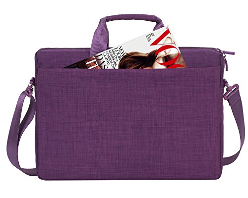 Sacoche ordinateur 15,6 Rivacase violette PC portable avec sangle - 7