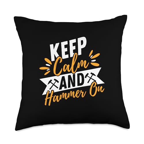 Funny Ironworker Smithing Throw Pillow 18x18 Blacksmith Gift