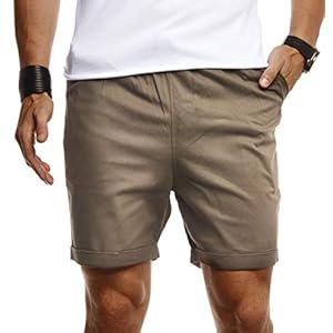 Leif Nelson Herren Kurze Hose für Sommer Slim Fit Kurze Chino Herren Shorts Hose für Männer Kurze Jogginghose Sommer Jungen Kurze Chinohose für Freizeit Sport Schwarze Bermuda Cargo LN8290