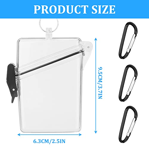 Waterproof Id Badge Holder Case: Yidm 3 Pack Waterproof Case Badge Holders With Lanyard Clear Waterproof Card Holder With Keychain Badge Holder Case For Id Badges And Keys Cards Coin #TOP1