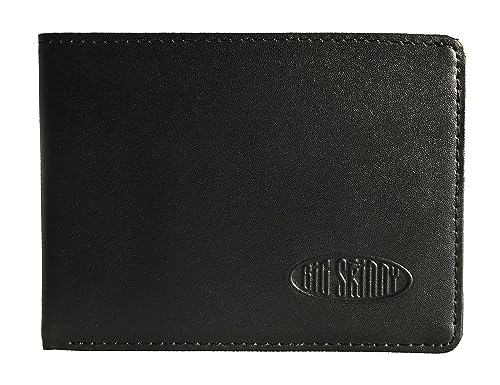 Big Skinny Men's Leather Bifold with Outside ID Pocket, Black2