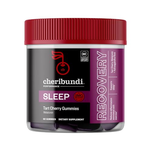 Cheribundi Tart Cherry Extract Gummies Sleep - Natural Immune Health & Sleep Support Supplement for Adults, 25 Tart Cherries Per 2-Gummy Serving, Antioxidant Support for Active Lifestyles - 60 Count