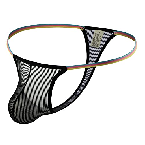 Men Briefs Ultra-thin T-Back Underwear Micro Thongs Male Underpants2