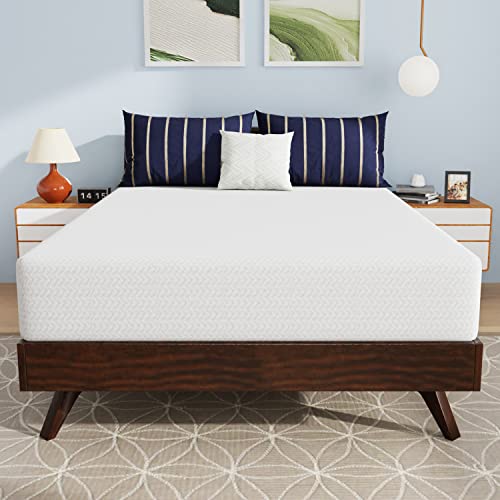 Image of PayLessHere 10 Inch Bamboo Charcoal Gel Memory Foam Mattress CertiPUR-US Certified Removable Soft Cover Full mattresses for Bed Frame, Bunk Bed, Trundle, Daybed,White