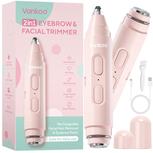 Vankoo Facial Hair Remover & Eyebrow Trimmer - 2 in ...