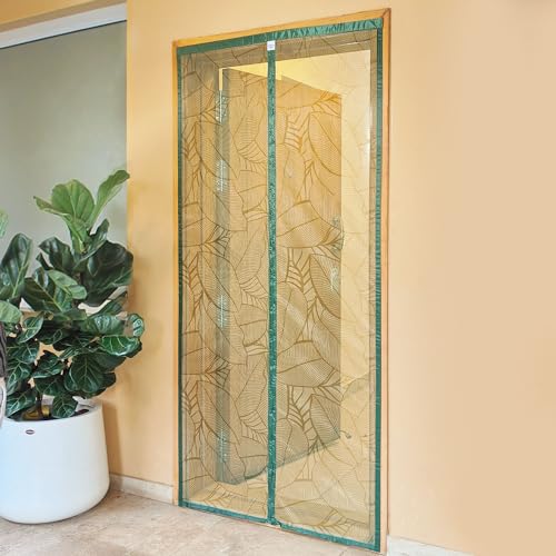TurtleGrip Door Mosquito Net Curtains with Magnets New Leaf Pattern. Full Frame Hook & Loop for Main Doors, Bedroom, Kitchen & Balcony Doors(205x120, ForestGreen) |Measure Before Order. (B0CQK7QTG4) Amazon Price History, Amazon Price Tracker
