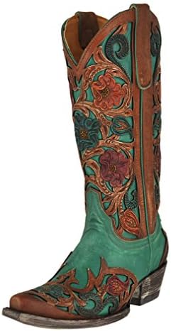 Old Gringo Abelina 13 Turquoise Womens Western Boot Size 7.5M"