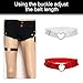 3 Pcs Garter Belts for Women, Adjustable Heart Lace Thigh Garter for Wedding Bride, Leg Garters Band for Women Parties(Black/Red/White)
