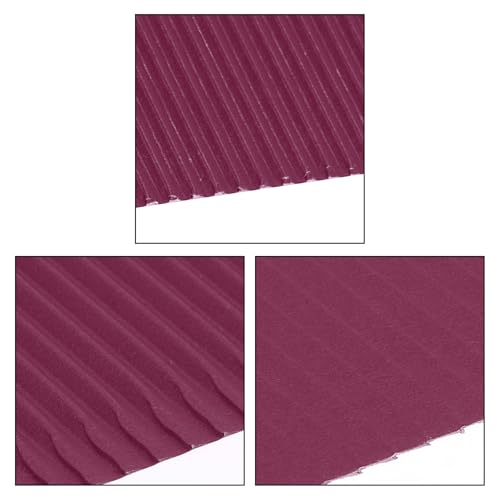 Image of uxcell 10pcs Corrugated Cardboard Paper Sheets,Wine Red,14 inch x 10inch,for Craft and DIY Projects