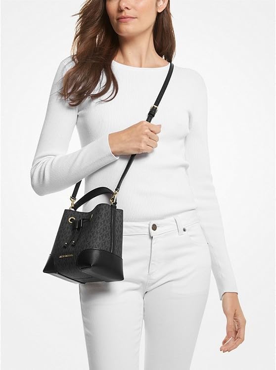 Miniatura 3 de MICHAEL KORS Mercer - Bolso bandolera con logotipo pequeño (firma negra), negro, (Black Signature)