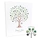 Produktbild KATINGA Leinwand zur Hochzeit  Bild für Fingerabdrücke mit Baum - Personalisiert  Hochzeitsbaum  Gästebuch als Geschenkidee (30x40 personalisiert)