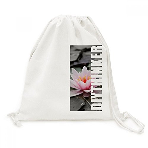 Sac gym lotus rouge fleurs roses toile sac à dos voyage léger femme