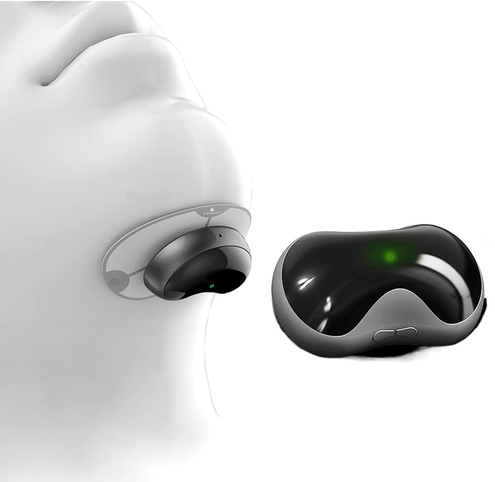 Smart Throat Anti-Snoring Device Pro, Electric Variable Speed Anti Snoring Device with 6-Speed Intensity Adjustment and TENS+EMA Double Pulse Technology, Mini Smart Portable Home Sleep Snore Stopper