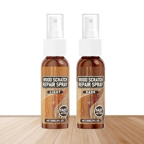 Reparación De Rayones En Madera | Spray Eliminador De Arañazos Instant Fix | Abrillantador Y Restaurador De Pisos De 60 Ml | De Acción Rápida | Restaurar La Apariencia De Sus Artículos De Madera | Par