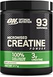 Optimum Nutrition Micronised Creatine Powder, 100% Pure Creatine Monohydrate Powder for Performance and Muscle Power, Unflavoured Shake, 93 Servings, 317 g