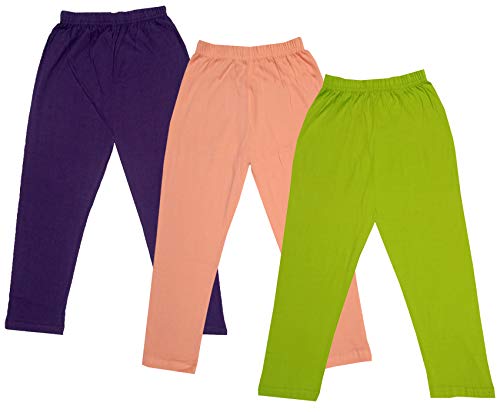 Image of indi weaves Girls Super Soft Cotton Solid Capri Pants Pack of 2