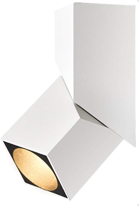 Recessed 90° Foldable Spotlight 360° Rotatable Ceiling Lighting Fixture Surface Mounted Downlight 7W AC 110-240V 3000K/4000K/6000K Ceiling Spot Lights for Picture Display Cloth Store Dining Room