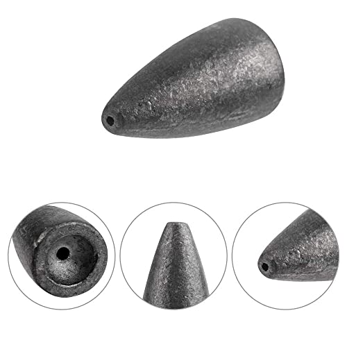 25 Pcs Fishing Weights Sinkers Kit, Bullet Fishing Weight Set Assorted Slip Sinker Worm Weights For Bass Fishing Bass Fishing Texas Rigs Saltwater (With Fishing Tackle Box) #TOP7