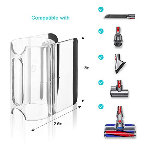 KEEPOW Accessory Holder Attachment Clip Compatible with Dyson V11 V10 V8 V7 Vacuum Cleaner with Roller Brush Key