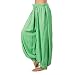Produktbild Leinenhosen Damen Huihong Frauen Casual Pumphose Haremhosen Yogahosen Aladin Hosen Strandhosen (Grün, 3XL)