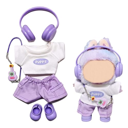 Ensemble de vêtements Labubu 5 pièces pour poupée Labubu de 17 cm...