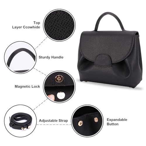 Designer Tote Bags for Women, Luxury Genuine Leather Crossbody Bag Trendy Purse Top Layer Cowhide Bag Women Shoulder Handbags4