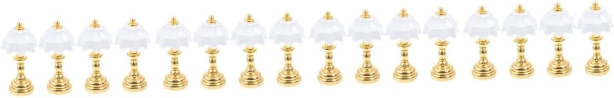 Milisten 16pcs Miniature Desk Light Model Led Lamp for Mini House Decor Unique Dollhouse Bedside Lighting Stable Base Design for Miniature Scenes