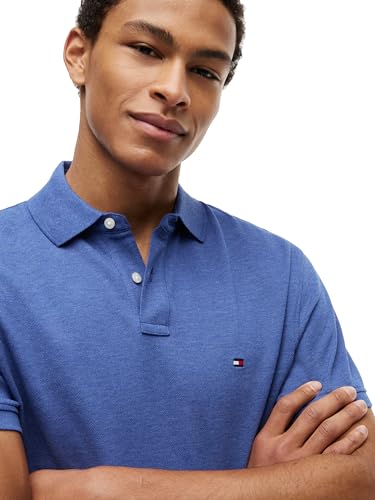 Image of Tommy Hilfiger Men's Short Sleeve Polo Shirts in Classic Fit with Stretch and Organic Pique Cotton