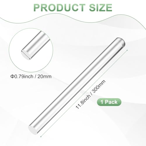 Image of M METERXITY 1-Pack Acrylic Round Rods, 11.8 x 0.79 Inch / 300 x 20 mm Clear Acrylic Dowel Rods Sticks Plastic Sticks Strip for DIY Crafts Lighting Gardening Decorations